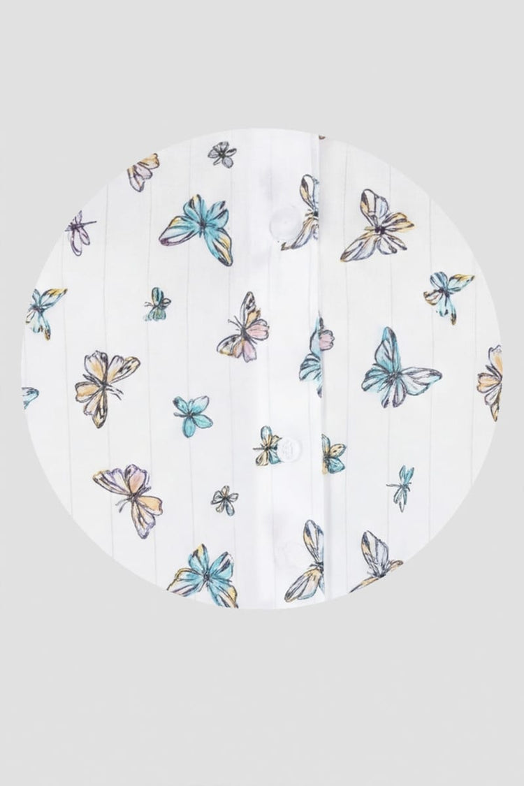 Camisa manga corta con mariposas