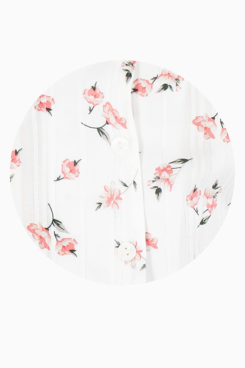Blusa cuello mao floral