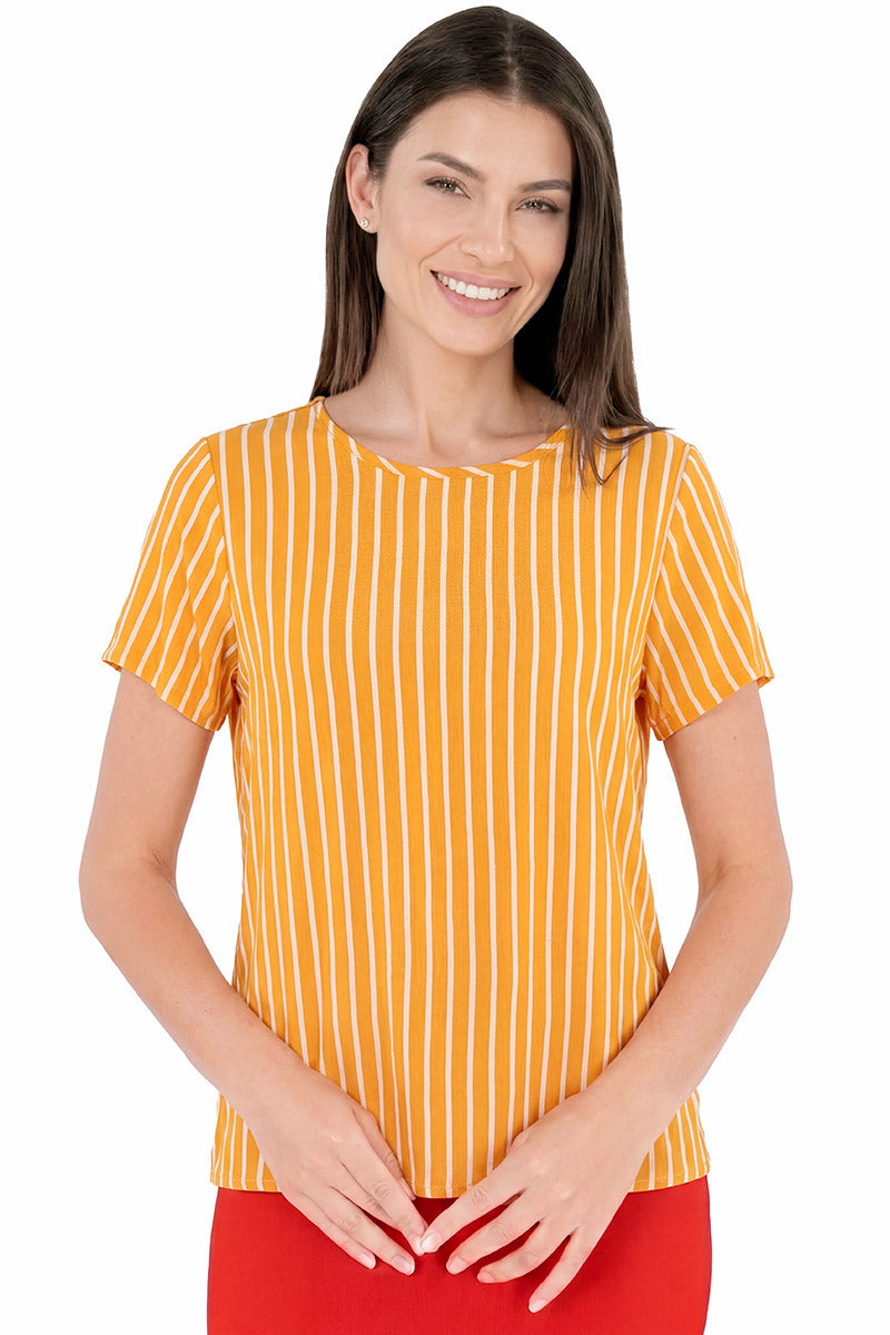 Blusa  de rayas manga corta