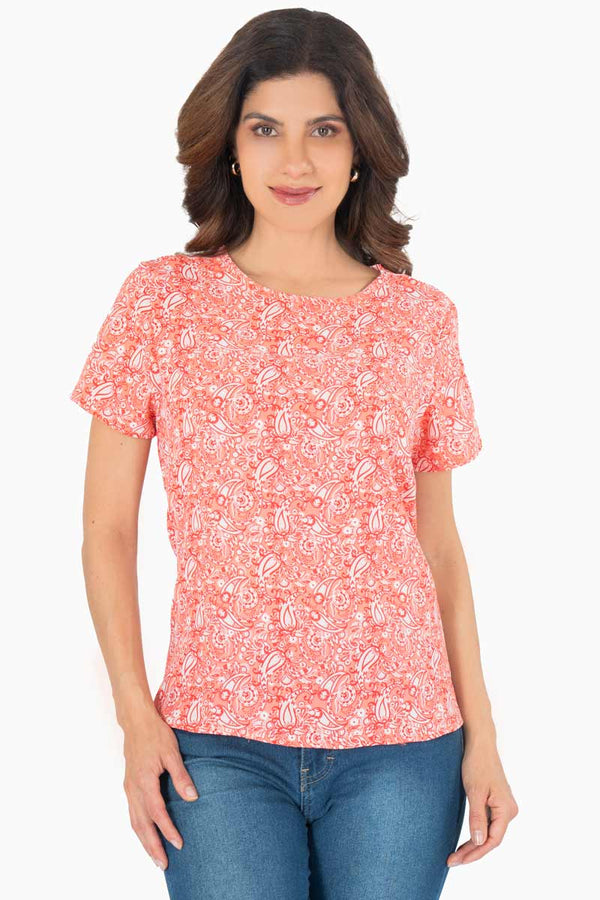 Blusa paisley manga corta