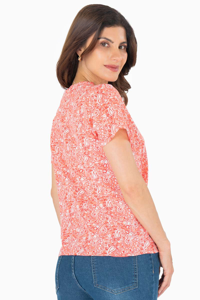 Blusa paisley manga corta