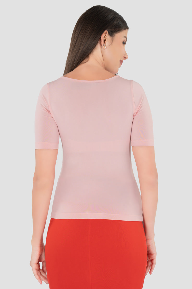 Blusa manga corta con plisado