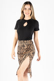 Falda animal print con abertura (7276413255747)