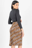 Falda animal print con abertura - Santory Ropa  (7467150049347)