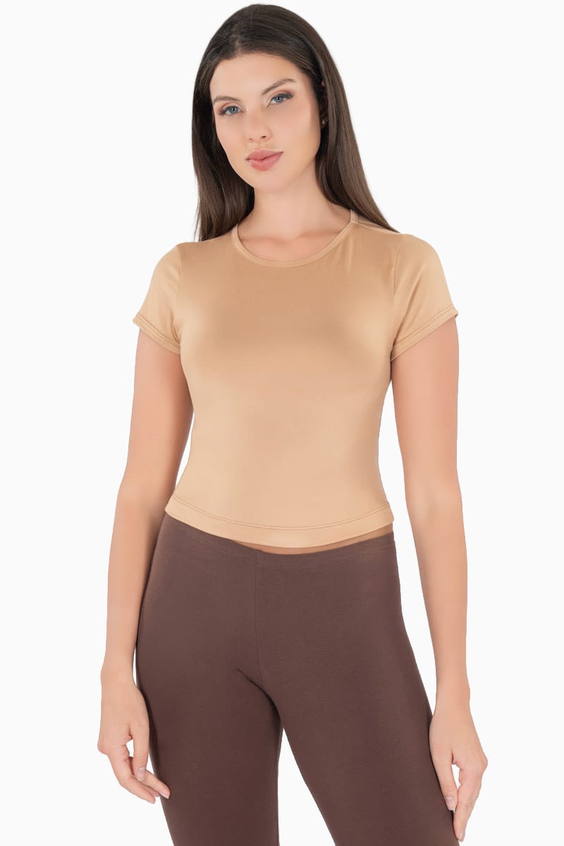 Playera lisa manga corta