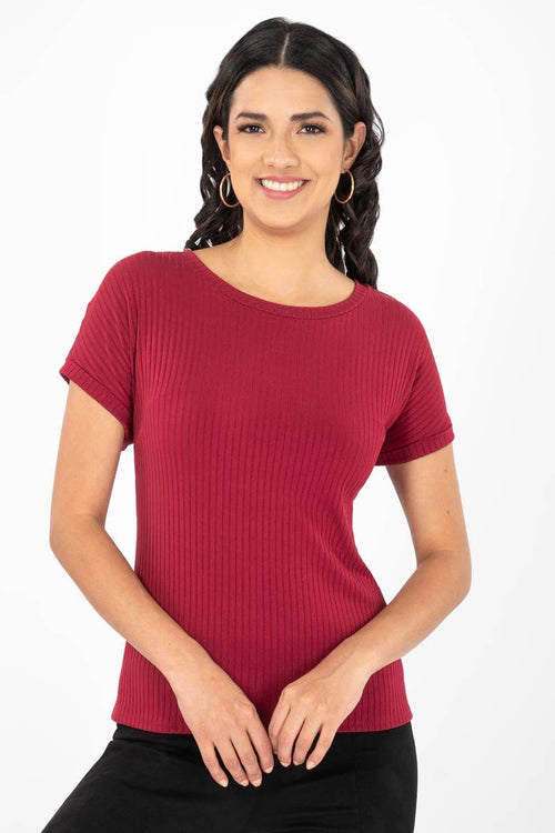 Playera lisa escote redondo