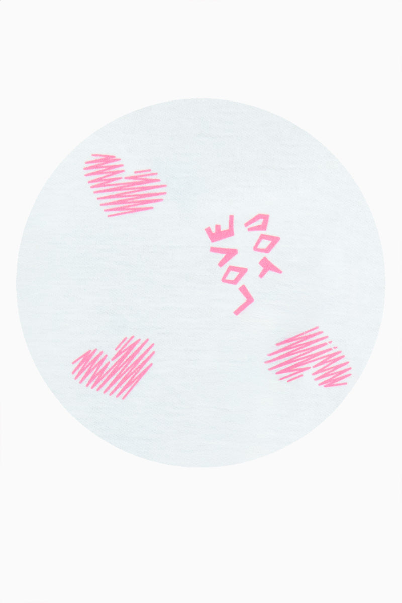 Sudadera con estampado de corazones cuello redondo