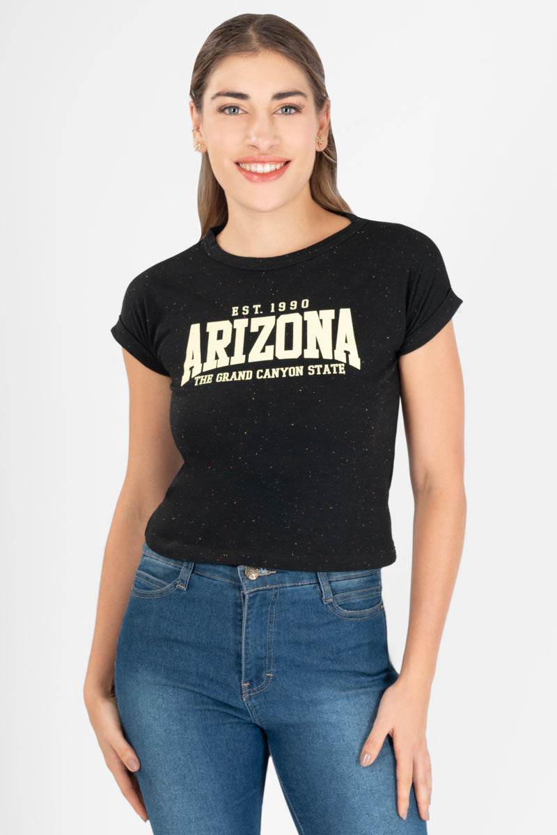 Playera estampada cuello redondo - Santory Ropa  (7407643885635)