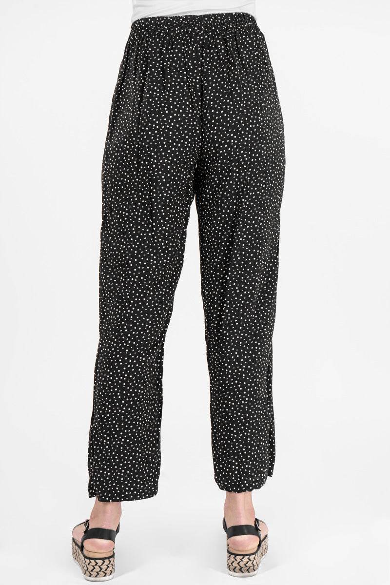 Pantalón con cinto estampado de puntos - Santory Ropa  (7001611403331)