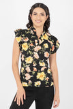 Blusa floral manga corta