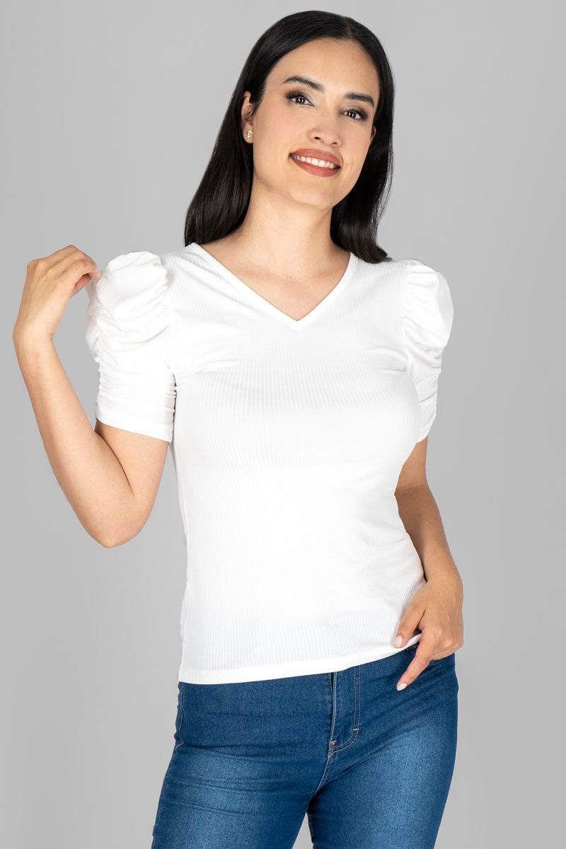 Blusa lisa manga corta - Santory Ropa  (7276413026371)