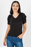 Blusa lisa manga corta