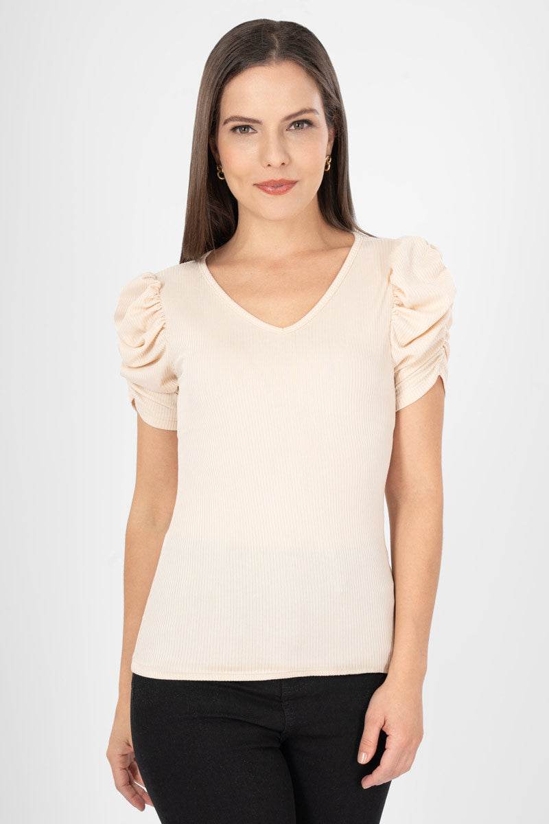 Blusa lisa escote v - Santory Ropa  (7286288678979)
