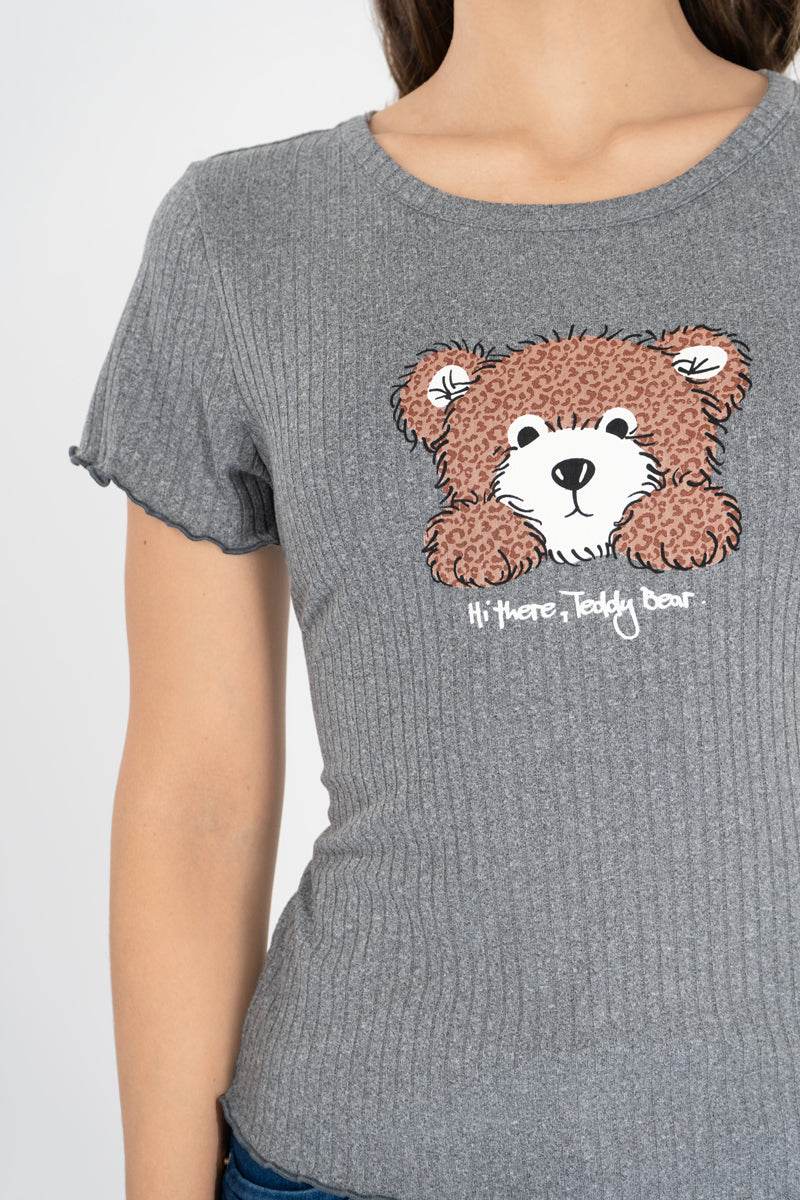 Playera estampada con festón - Santory Ropa  (7307412799555)