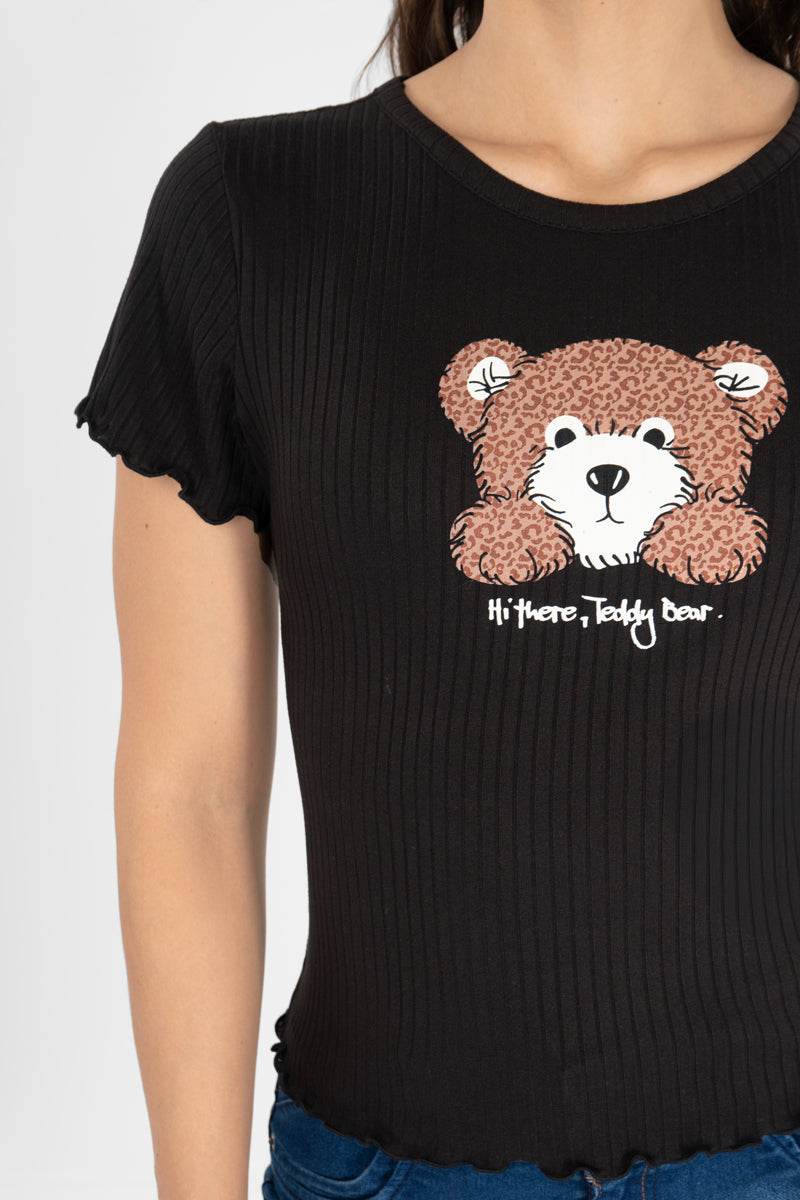 Playera estampada con festón - Santory Ropa  (7307412799555)