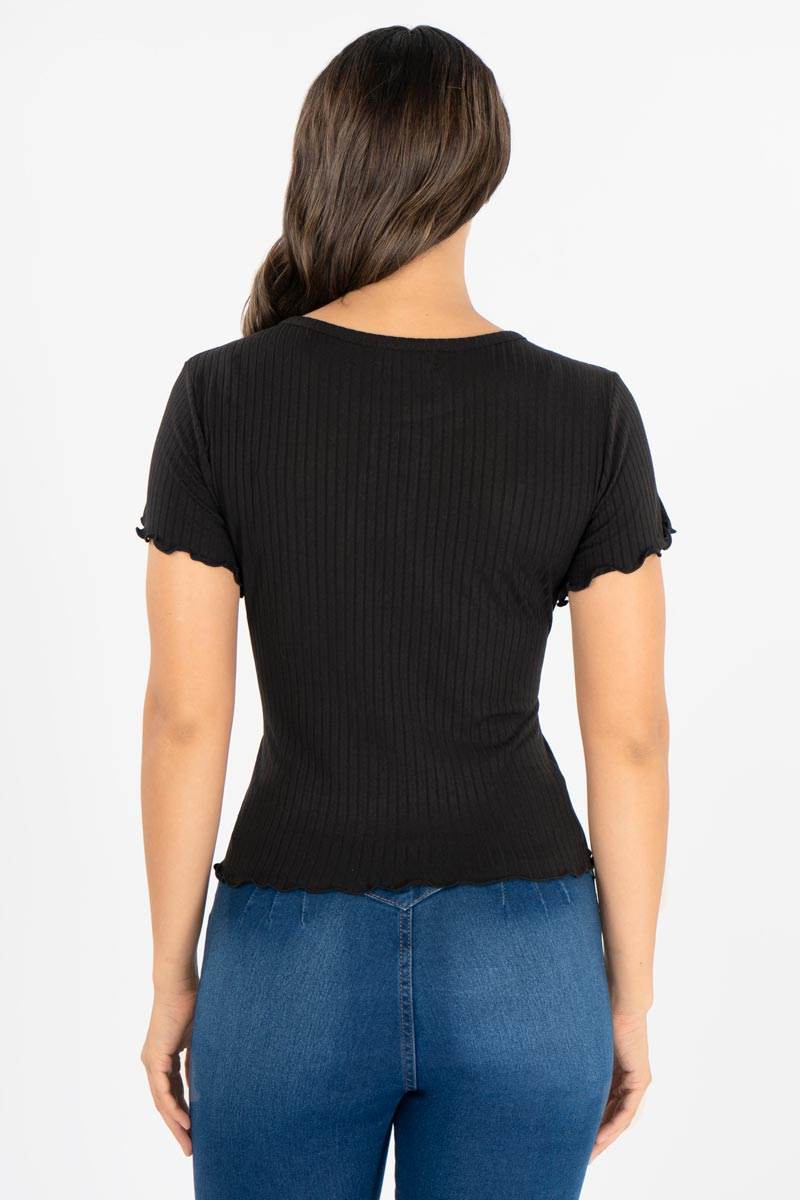 Playera estampada con festón - Santory Ropa  (7307412799555)