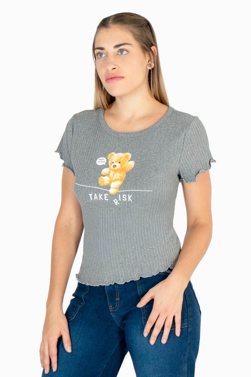 Playera estampada manga corta - Santory Ropa  (7450058555459)