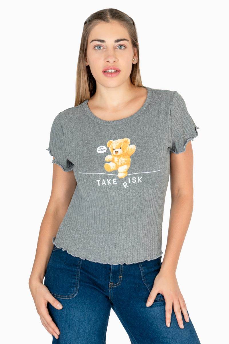 Playera estampada manga corta - Santory Ropa  (7450058555459)