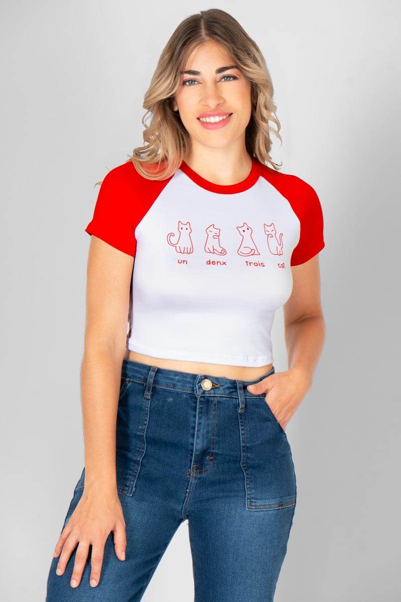 Playera ranglan con estampado - Santory Ropa  (7423688081475)