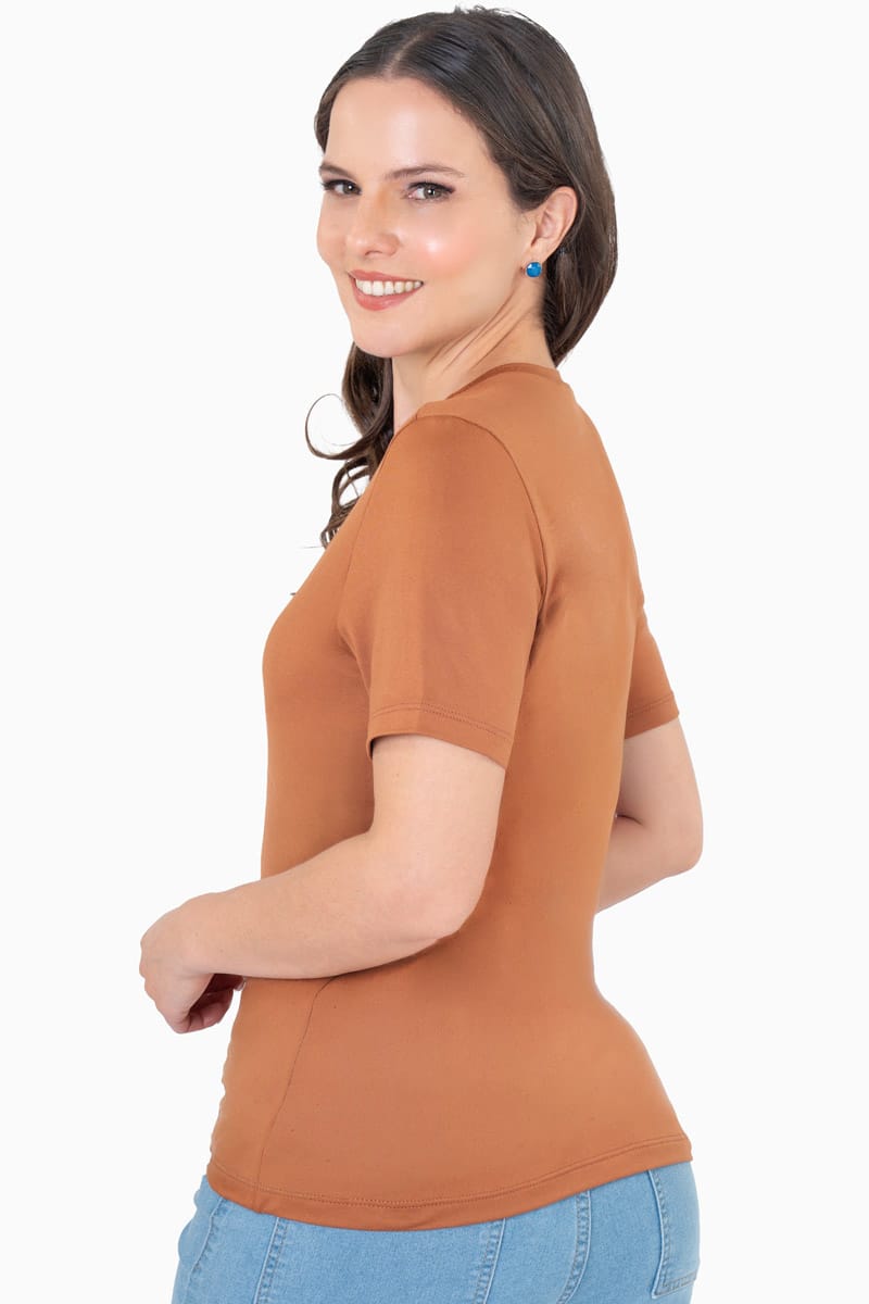 Playera con estampado de corazones degradados