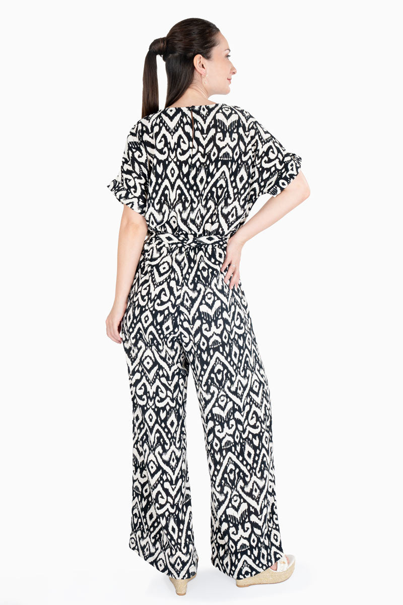 Jumpsuit estampado con cinturón