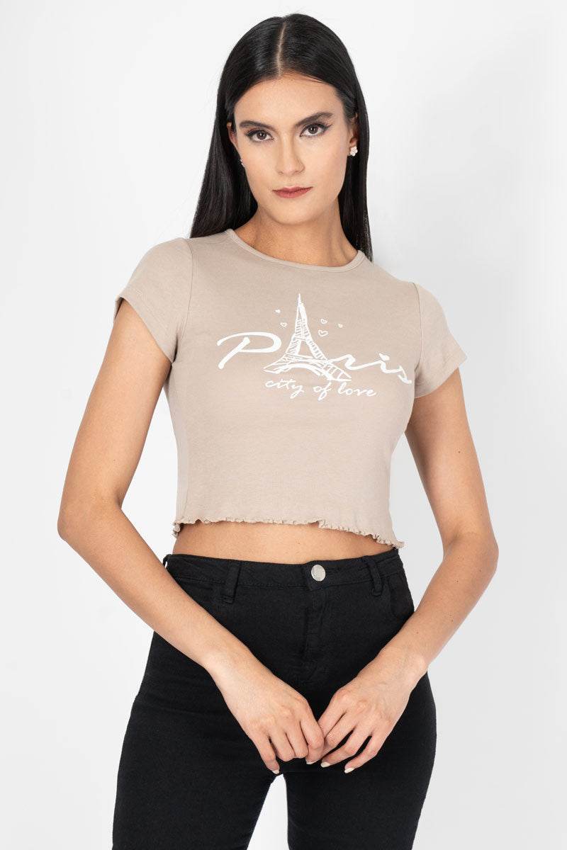 Playera corta estampada - Santory Ropa  (7415529275459)