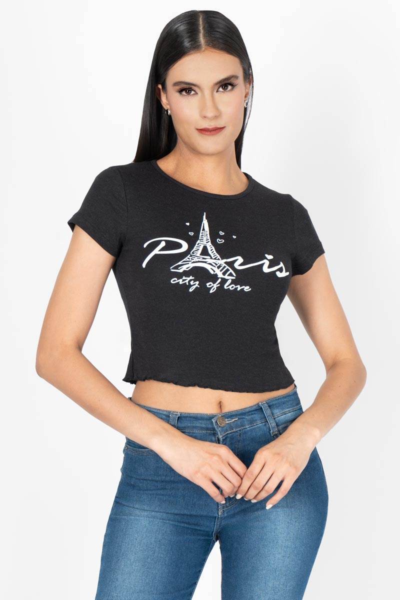 Playera corta estampada - Santory Ropa  (7415529275459)