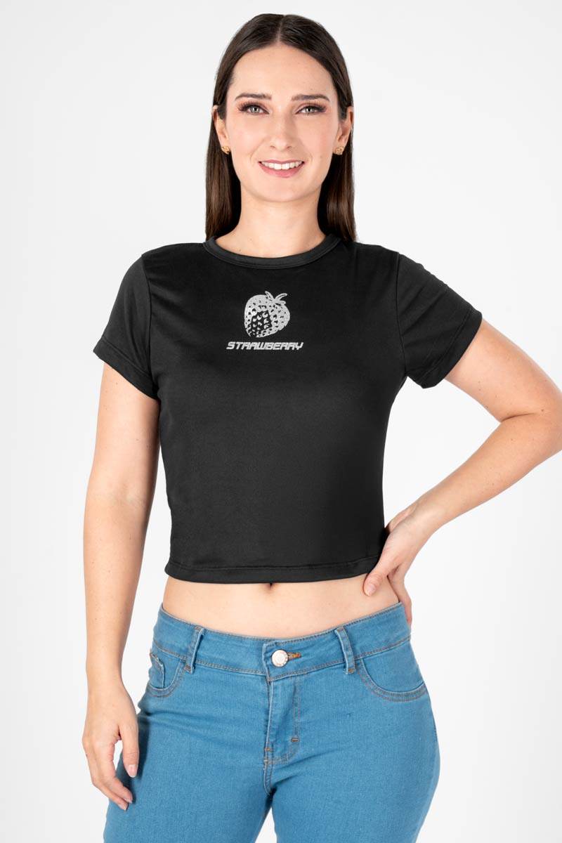 Playera estampada cuello redondo - Santory Ropa  (7406861647939)