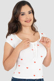 Playera con jareta y corazones - Santory Ropa  (7467150016579)