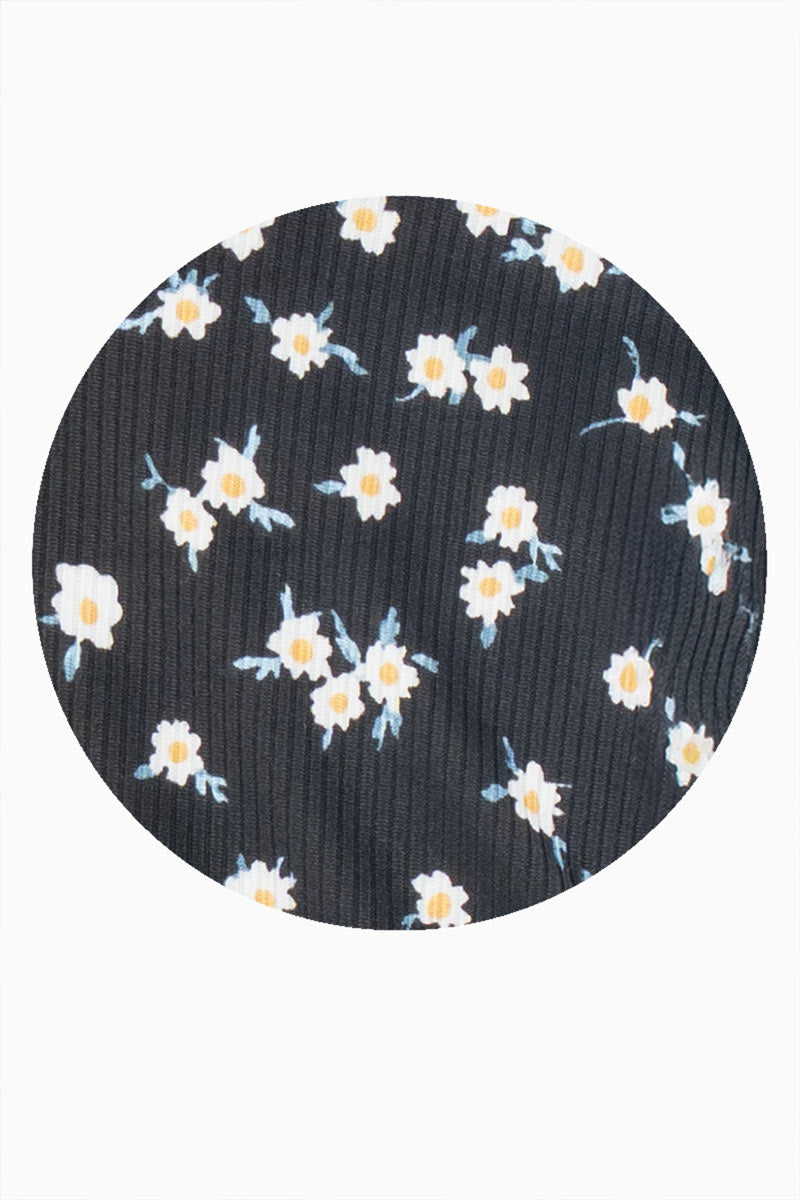 Blusa floral manga corta drapeada