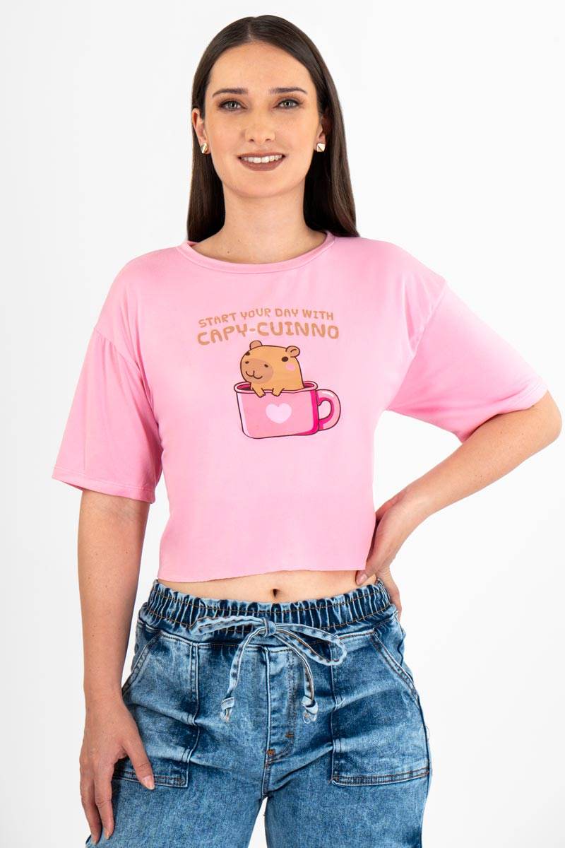 Playera estampada manga corta - Santory Ropa  (7435763679299)