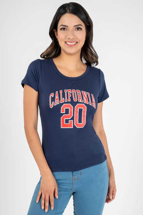 Playera estampada manga corta