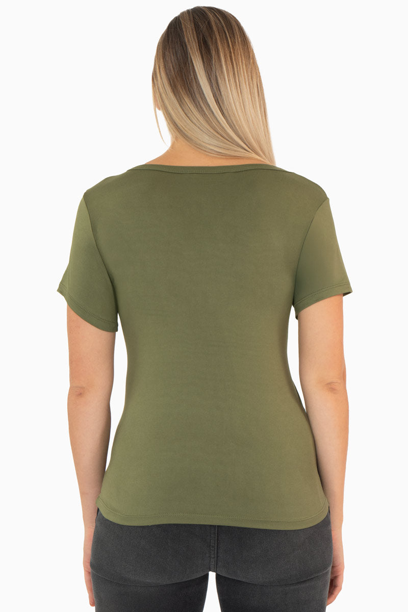 Playera manga corta con estampado "Manhatttan"