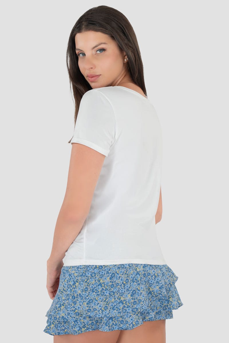 Playera corazón animal print