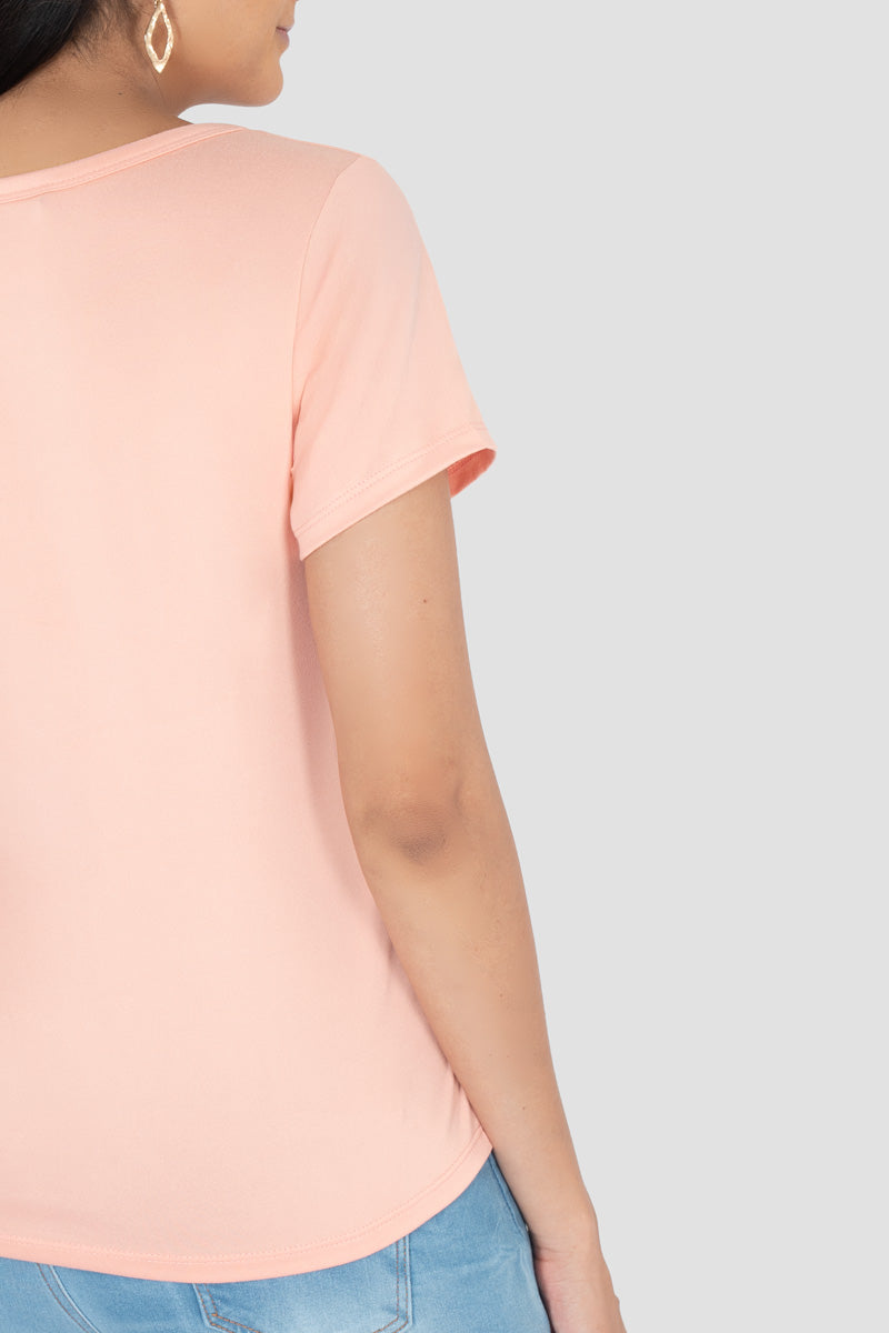 Playera estampada manga corta