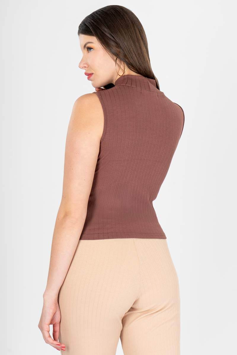 Playera sin manga cuello alto - Santory Ropa  (7363968794691)