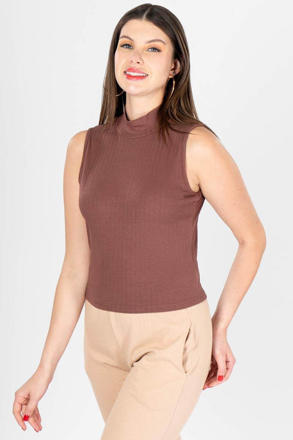 Playera sin manga cuello alto - Santory Ropa  (7363968794691)