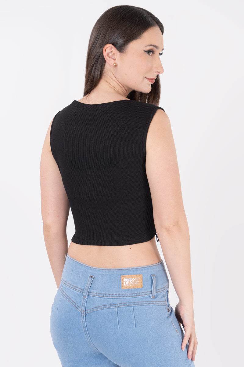 Blusa lisa sin mangas - Santory Ropa  (7458821144643)