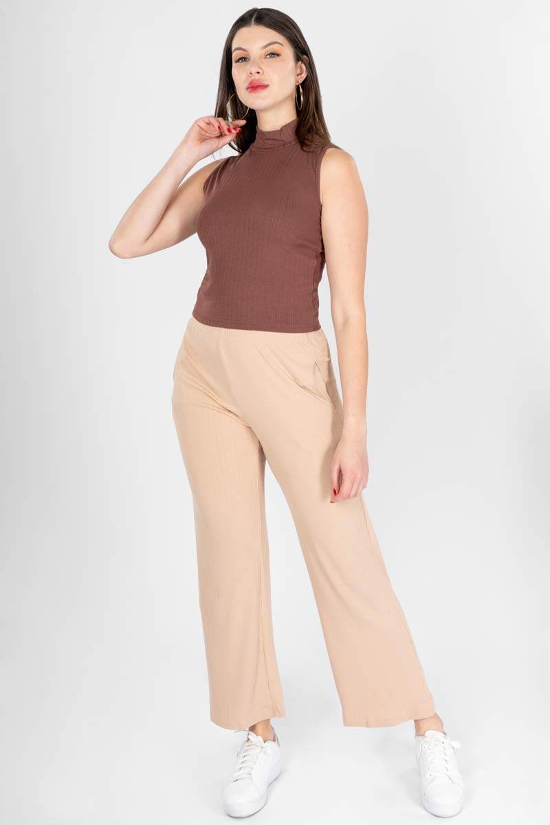 Pantalón liso con bolsas - Santory Ropa  (7363968729155)