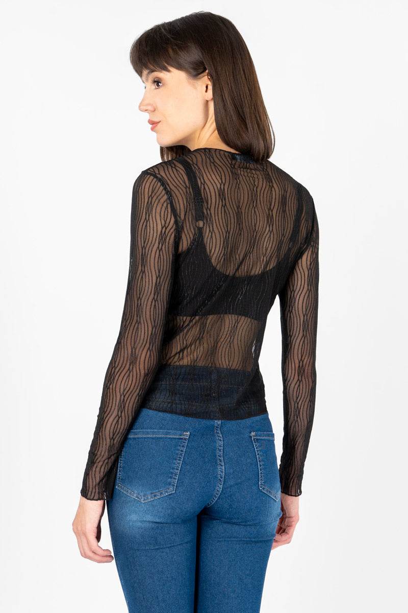 Blusa mesh manga larga - Santory Ropa  (7313509908547)