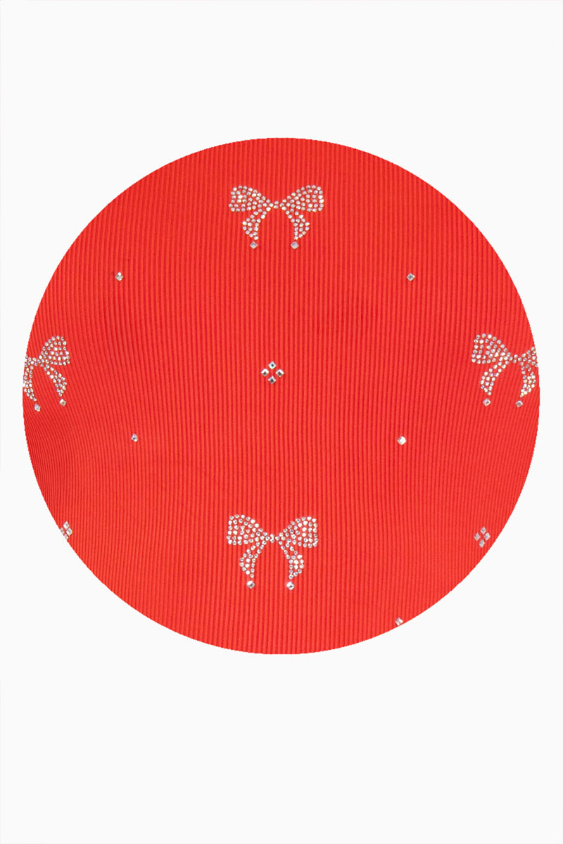 Playera manga corta con estampado de moños