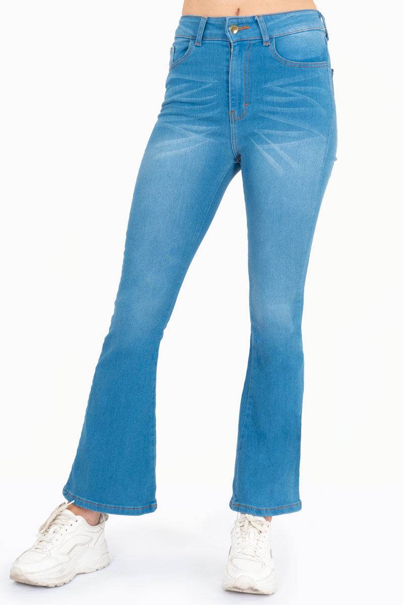 Jeans tiro medio acampanado - Santory Ropa  (7463730053187)