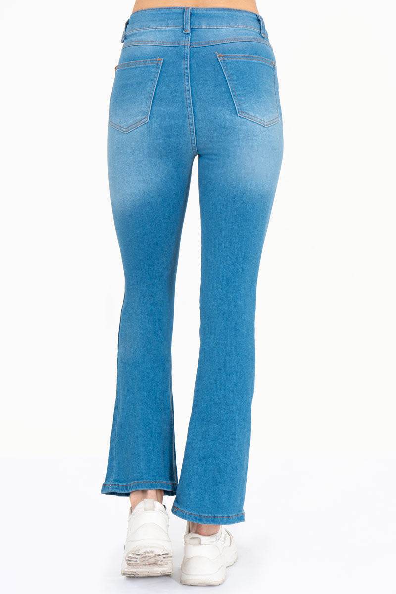 Jeans tiro medio acampanado - Santory Ropa  (7463730053187)