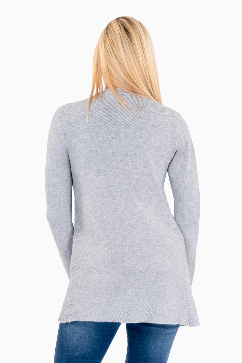 Suetér abierto largo con bolsas