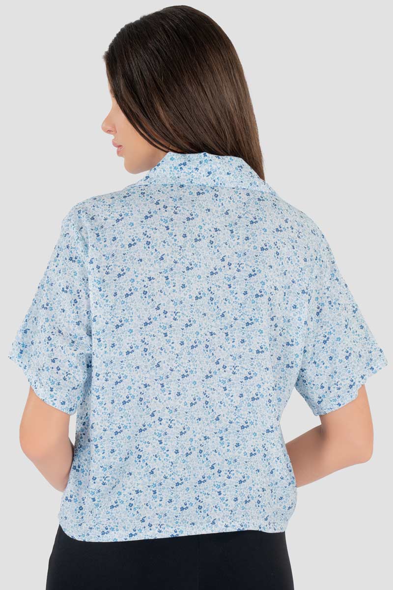 Camisa estampada manga corta con bolsa