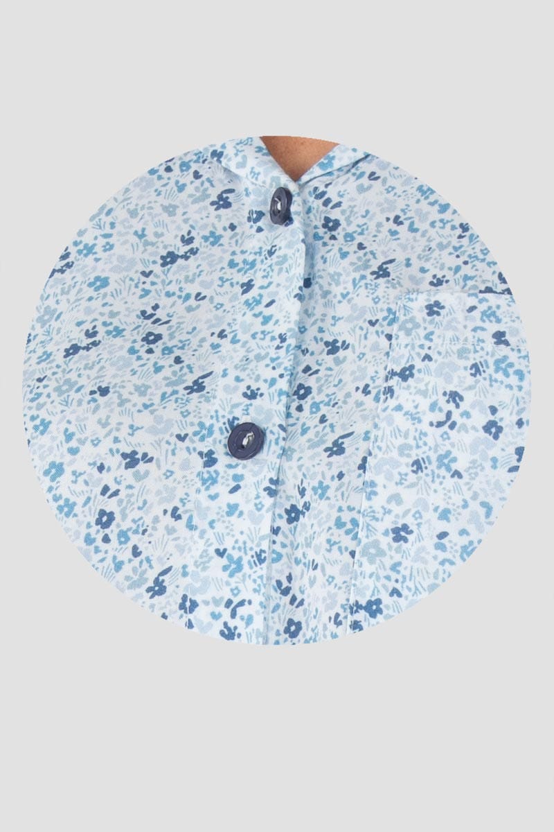 Camisa estampada manga corta con bolsa