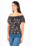 Blusa floral manga corta (7286288547907)