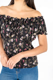 Blusa floral manga corta (7286288547907)