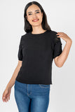 Blusa lisa escote redondo