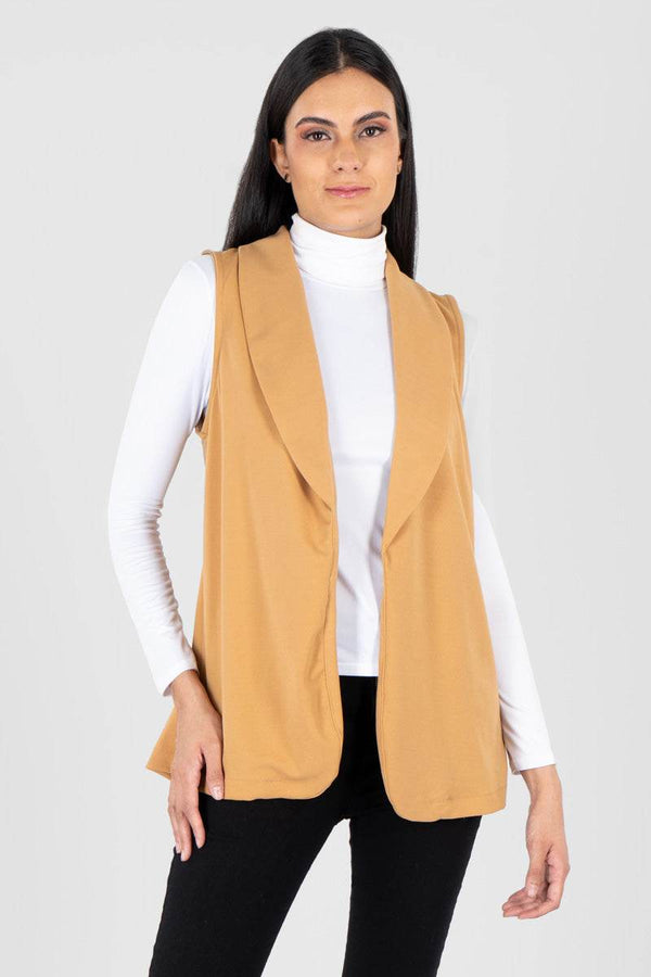 Chaleco largo con solapa - Santory Ropa  (7306855055427)
